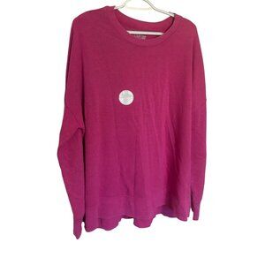 Time And Tru Womens Pink Pullover Lightweight Loose Fitting Sweatshirt Sz XXXL